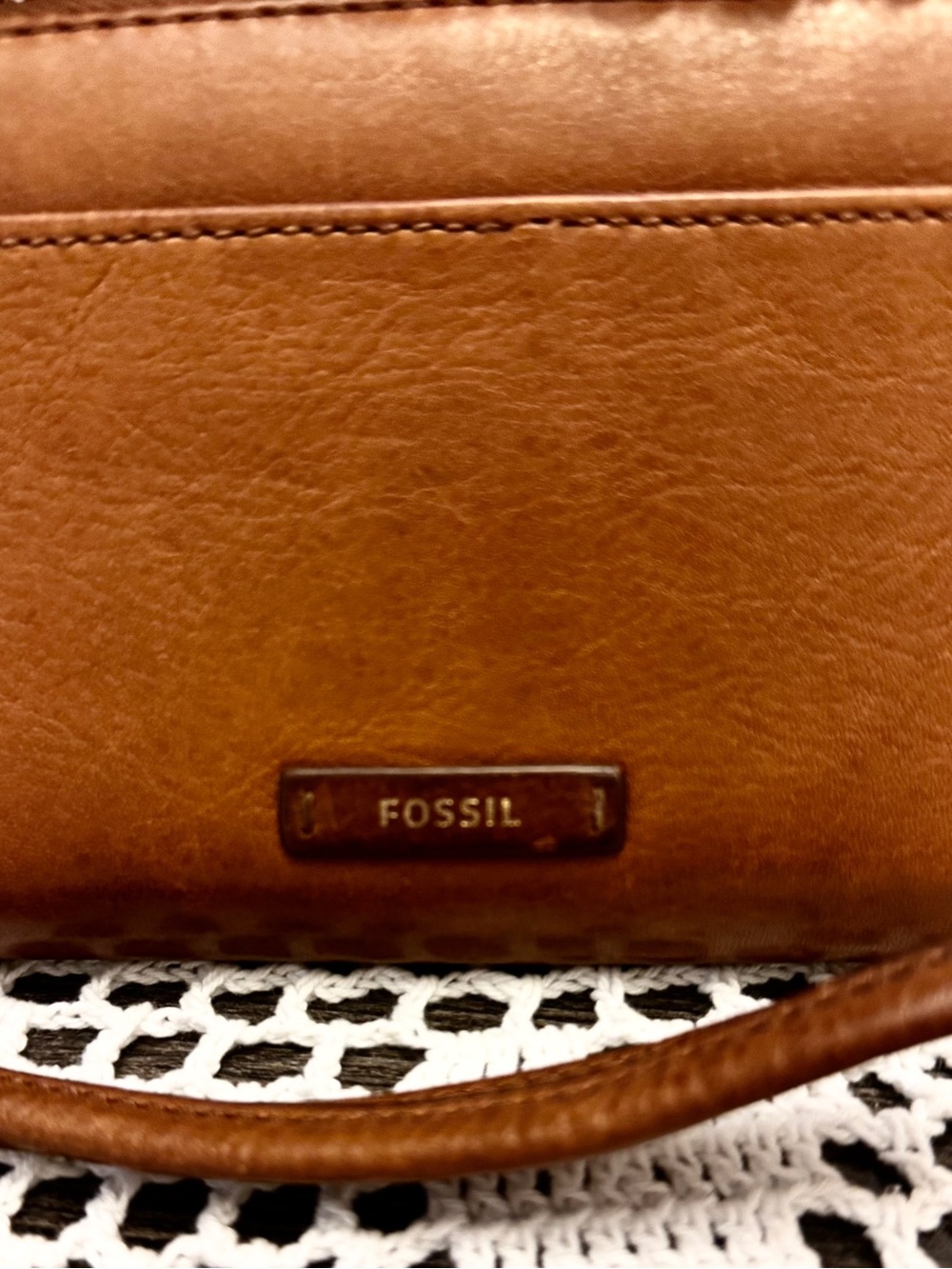 Fossil Julia Leather RFID Zip Around Clutch Wristlet Wallet Brown SWL1556 - Picture 3 of 15